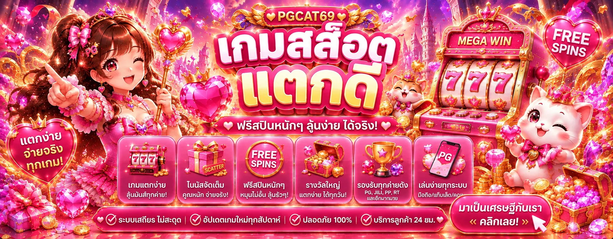 สล็อตออนไลน์ PGCAT69 รวมเกมและแนวทางเลือกเล่น