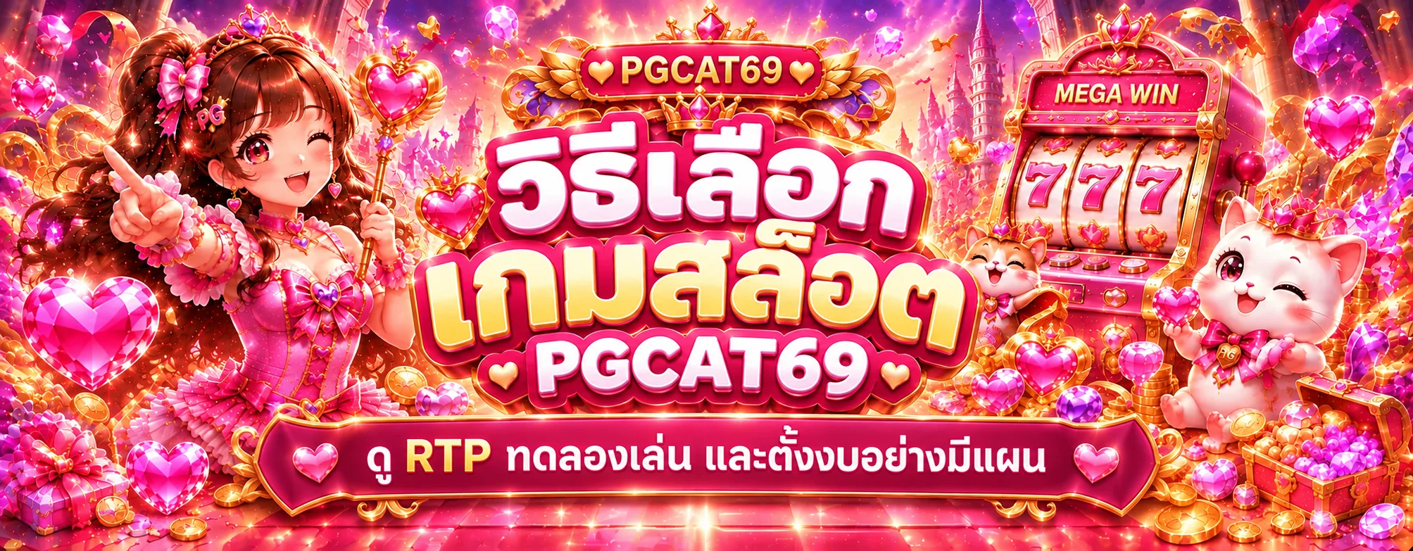 PGCAT69 วิธีเลือกเกมสล็อต ดู RTP และตั้งงบ